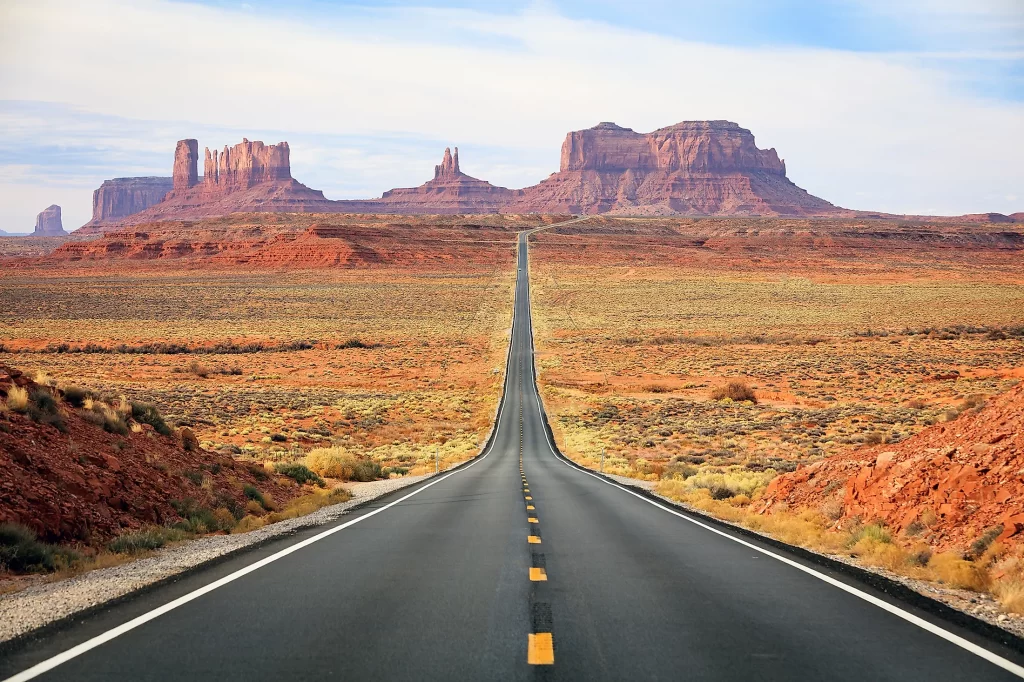 Route en direction de la Monument Valley